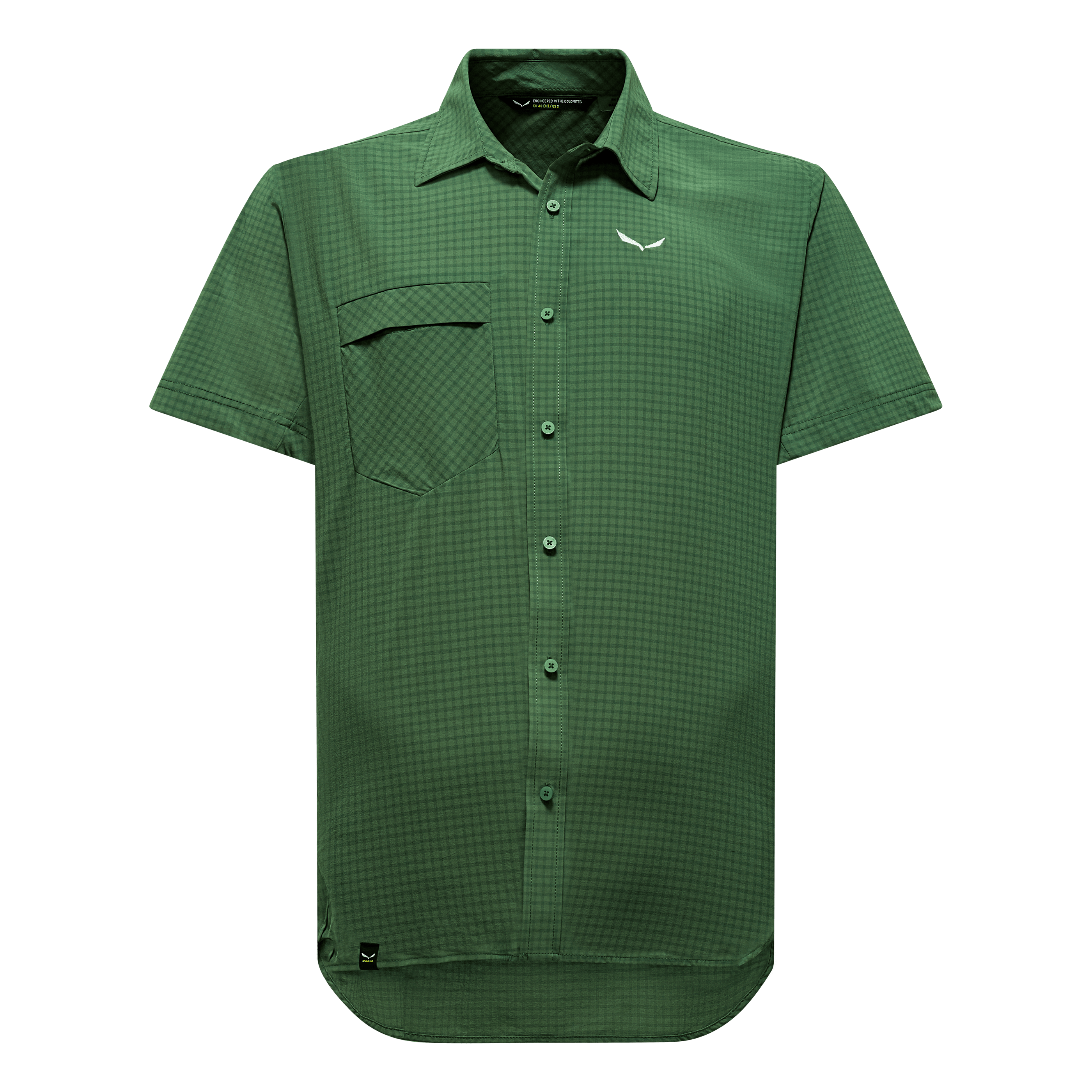 Camicia da uomo Puez Minicheck Dry a maniche corta