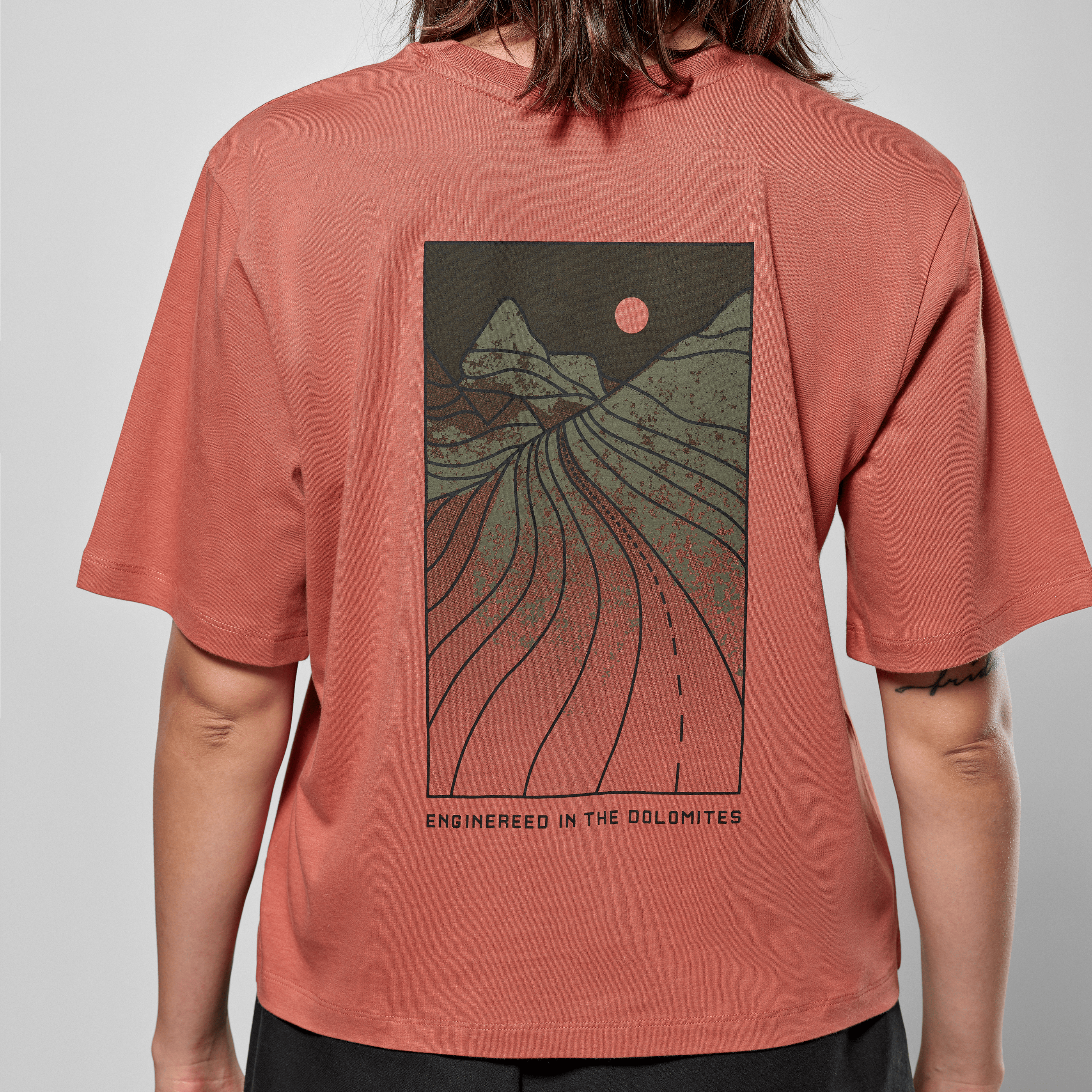 T-shirt largo Sunset Eagle per donna